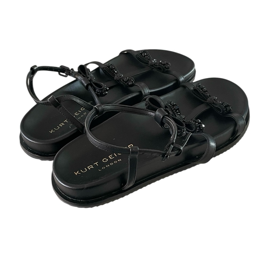 Kurt Geiger London Women's Black Embellished‎ Pierra Drench Sandals Size EU39 - Picture 4 of 8